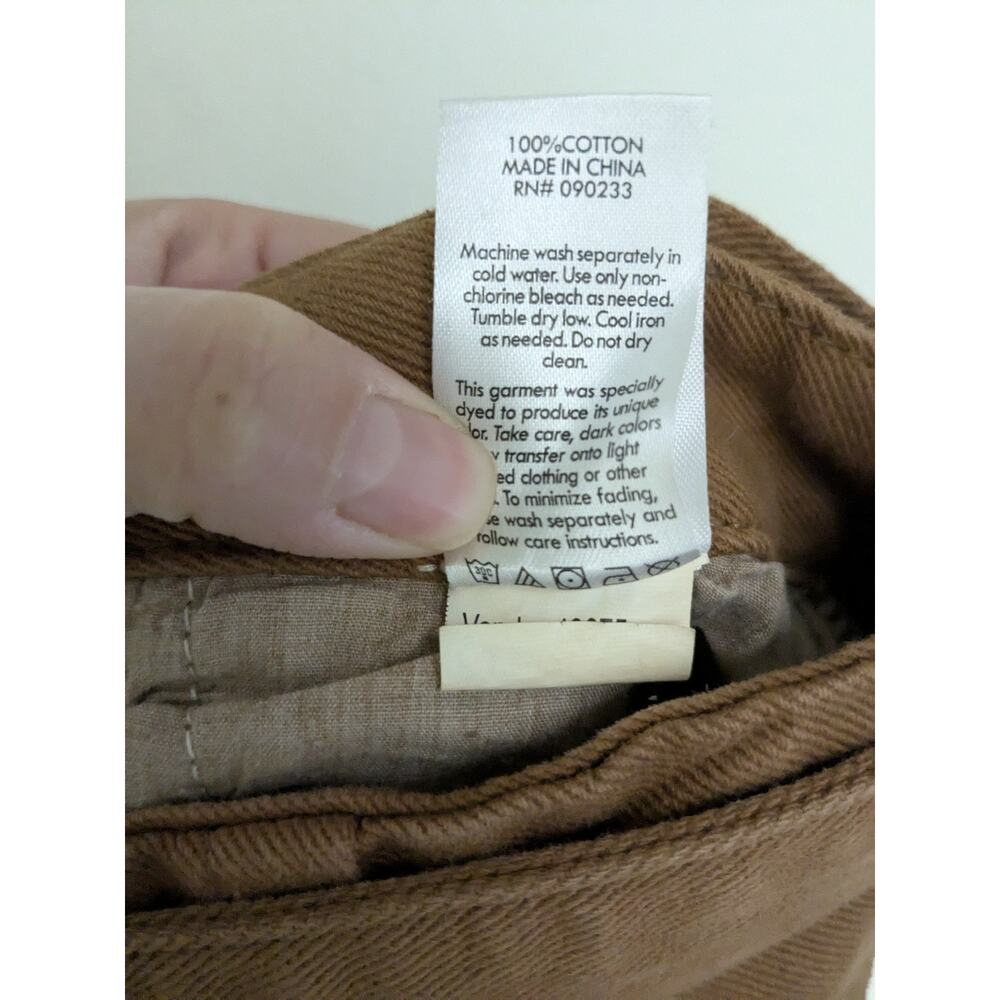 PacSun Women's Pants Utility Cargo Rustic Belted Brown Denim Size 28 - Picture 13 of 14